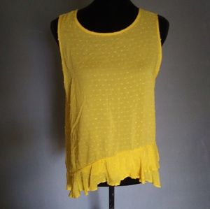 NWT Fourteenth Place Bezo Ruffle Detail Top Large
